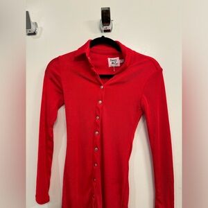 Princess Polly long sleeve red mini dress